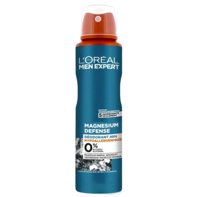37,55 /L- 6er Pack L'Oreal Men Expert Deodorant Spray- Magnesium Defense - 150ml