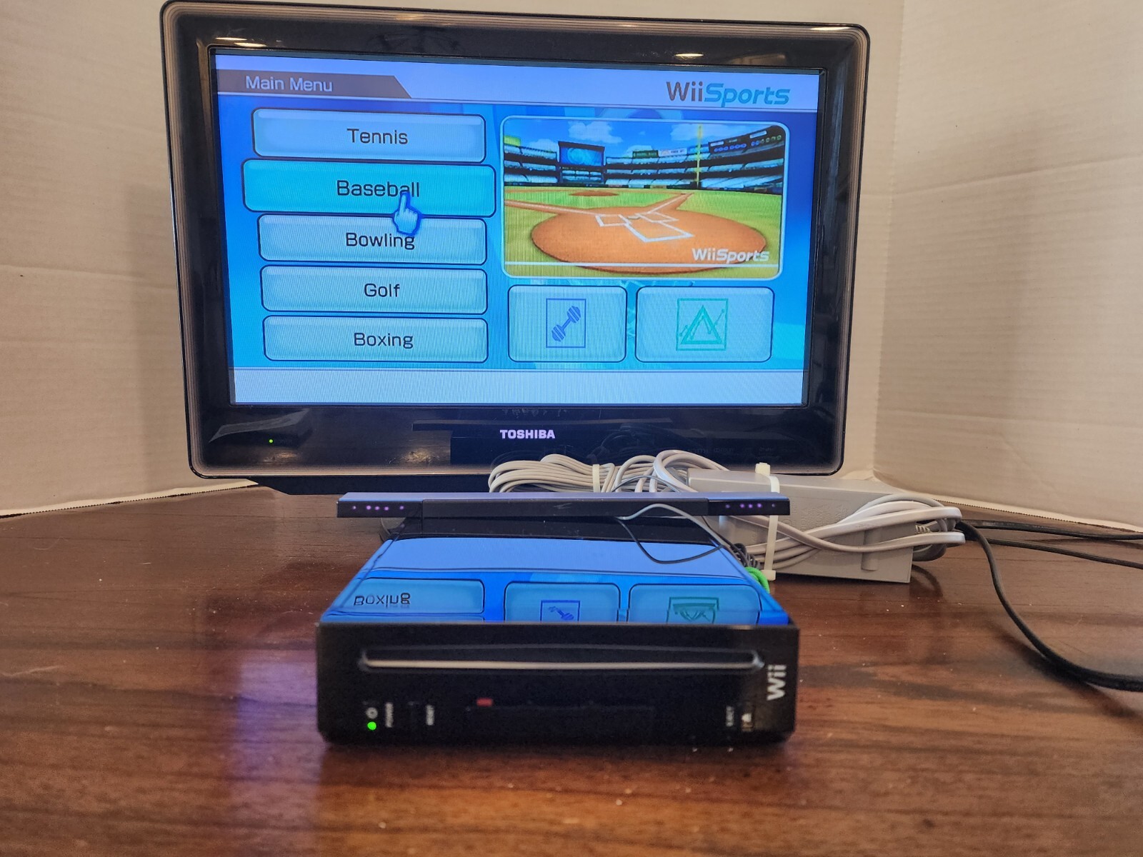 Nintendo Wii Black Console with Gamecube Ports + Wii Sports⭐ no