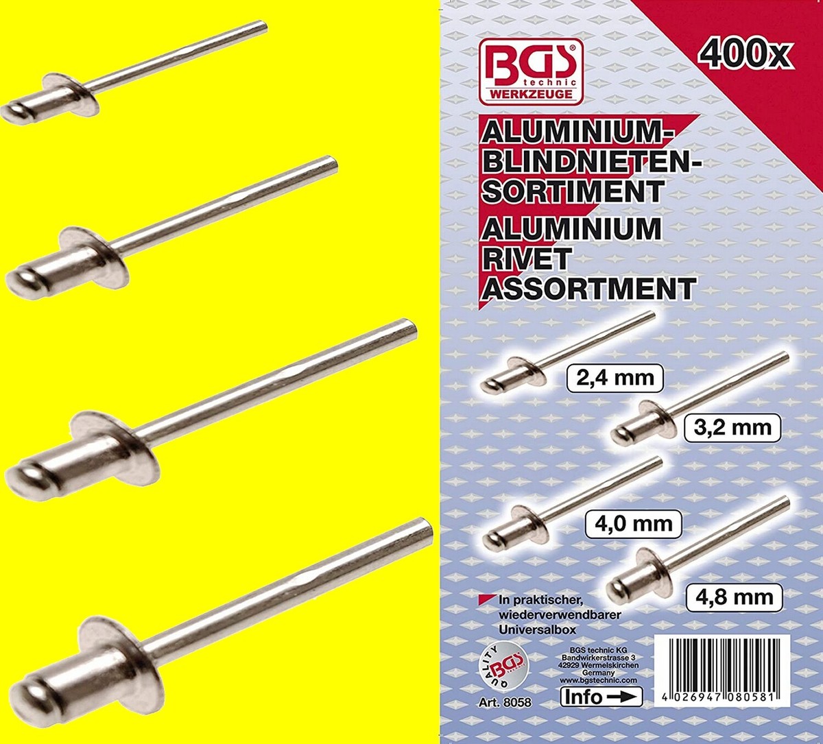 Aluminium Stahl Mischung Nieten 50 Stück Blindnieten 5x16 Mm Flachkopf – Alu /Stahl, Für Dauerhafte Verbindungen Blindnieten Anthrazit