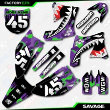 Purple & Green Savage Camo Graphics Kit fits 09-11 Kawasaki KXF450 KX450F  Decal