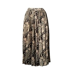 Tory Burch Boho Chic Metallic Pleated Midi Knit Skirt (S–M)