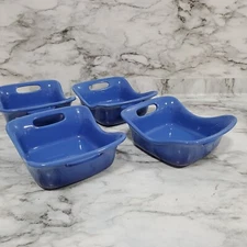 Rachael Ray Blue Ombre Ceramic Square Double Handle Baking Dish 10 oz Lot of 4