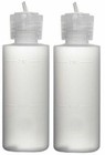 2 Flip Top Plastic Bottles 2 oz with Spout Clear Caps Measuring scales FREE SHIP