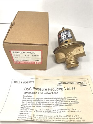 #ad #ad Bell amp; Gossett 110029 NOS B 3 1 2quot; Brass Pressure Reducing Valve 12lbs RARE $97.88