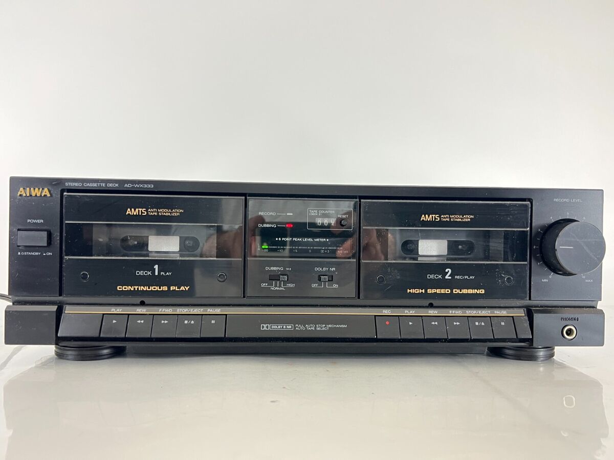 AIWA AD-WX333 Dual Stereo Cassette Deck | For Parts | eBay AIWA AD-WX333 Dual Stereo Cassette Deck | For Parts | eBay