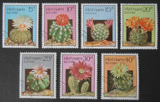 Wietnam 1987, Mi. 1868-1874, kwiaty, kaktusy, rośliny, stemplowane