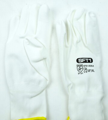 SFT1 Safety Gloves (1 Pair) EN388 White X-Large S751-3335-0-XL