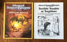 DUNGEON MASTER SCREEN W/MODULE 1989 Dungeons  Dragons 2nd Ed Tragidore REF1