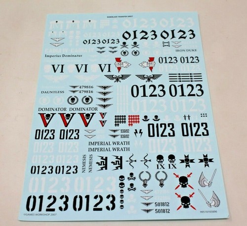 Warhammer and Warhammer 40k Decal Sheets - Multiple Factions / Armies - Picture 31 of 46