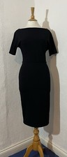 River Island Size 8 Dress Black Elegant Party Evening Work 1313