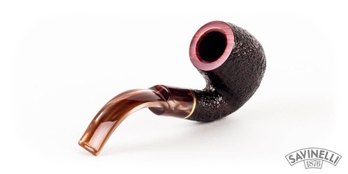 PIPA SAVINELLI ROMA LUCITE 614 6 mm BILLIARD CURVA RADICA RUSTICATA BORGOGNA - Foto 3 di 3