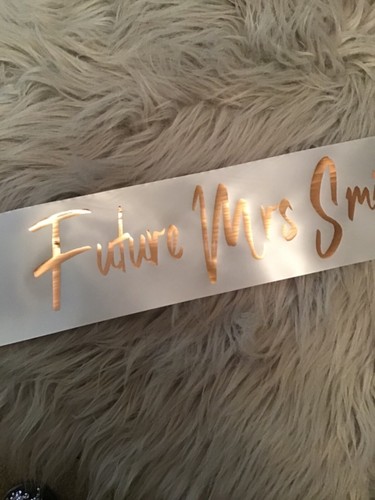 Future Mrs Rose gold sash Bride To Be Sash Hen Party Hen do Sash UK SELLER š¬š§ - Picture 4 of 5