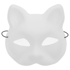 DIY Cat Mask Plastic Blank Mask DIY Mask Animal Cosplay Unfinished Mask Costumes