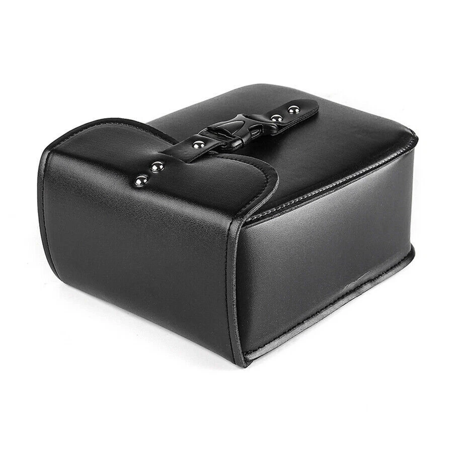 Waterproof PU Leather Motorcycle Side Tail Bag Storage Saddle Bag＋Mounting Strap - Image 3 of 4