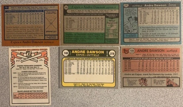 ANDRE DAWSON Expos, Cubs + Parallel/Insert/Base Cards - You Pick - FREE S/H- HOF - Image 2 of 4