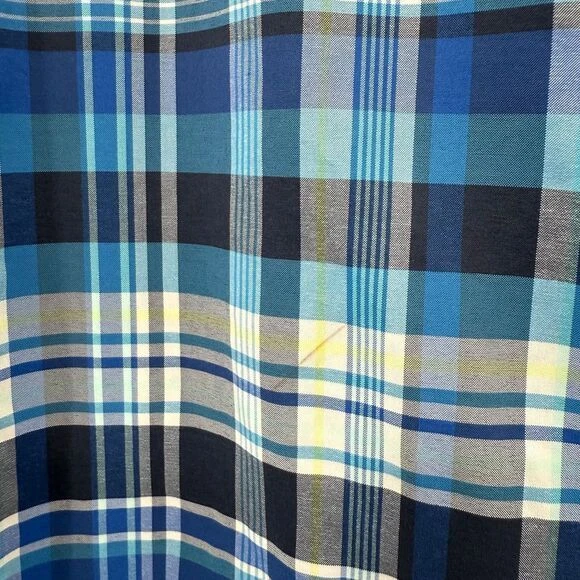 Flawed! Simms Men's Fly Fishing Long Sleeve Shirt Color Blue Plaid medium - Image 4 of 4