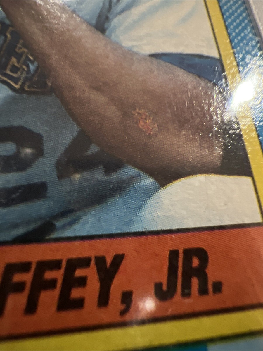 1990 Topps KEN GRIFFEY JR #336 All-Star Rookie Bloody Scar