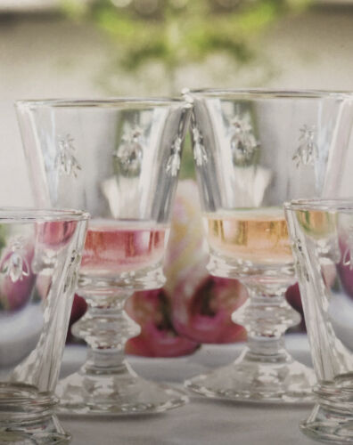 La Rochere Bee Stemmed/Wine Glass Goblet x 4  24cl Country Gift - Afbeelding 1 van 5