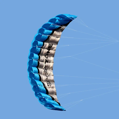 NEW 2.5m Dual Line Parafoil Parachute Stunt Sport Beach Outdoor Toys BLUE Kite - Bild 1 von 3