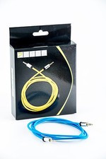 7even AUX 3.5Mm Mini Jack And Headphone Textile Cable, Blue