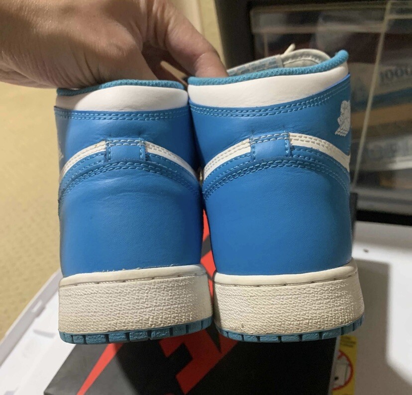 2015 Nike Air Jordan 1 Retro High OG BG GS Powder Blue UNC 575441