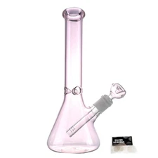 RORA 10" Glass Bong Smoking Hookah Water Pipe Heavy Beaker Smoking 14mm Bowl