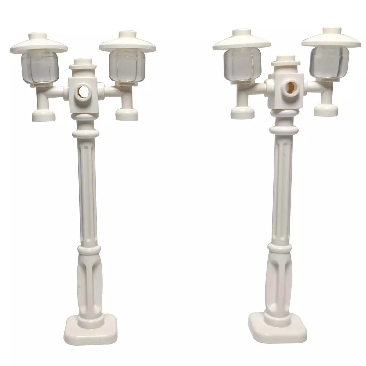 2x White LEGO Decorative CITY Street Lights Victorian Style Lamp