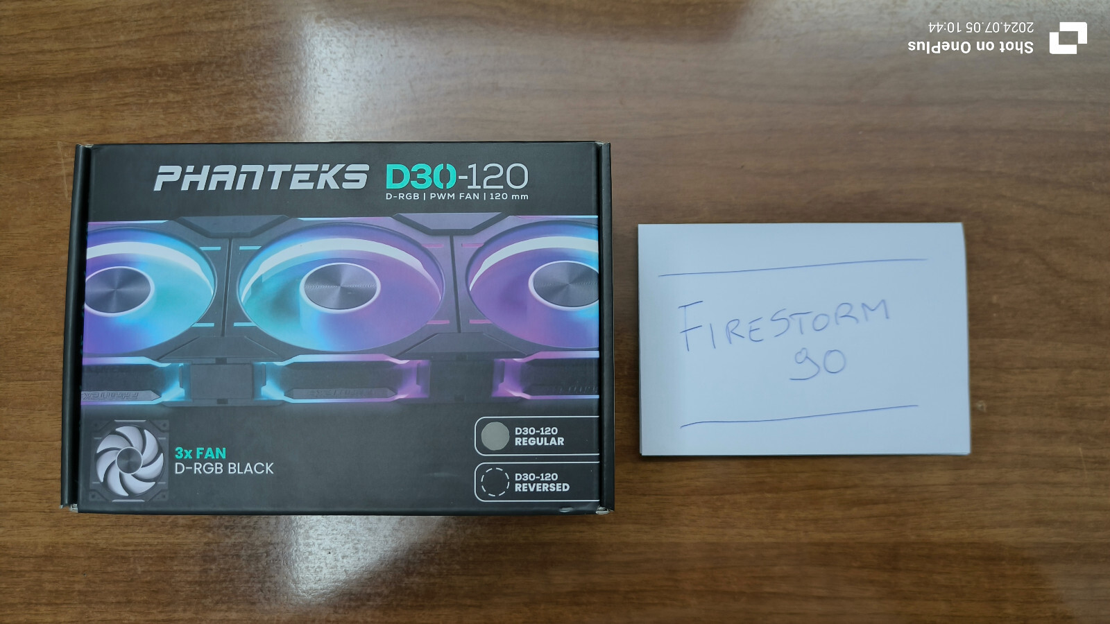 3 Ventole 120mm Phanteks D30 - Regular - Black