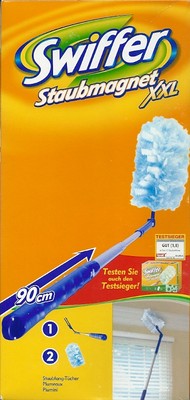 SWIFFER STAUBMAGNET  XXL STARTERSET TELESKOPSTAB + 2  STAUBFANG TÜCHER 