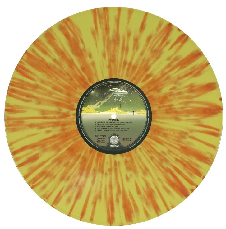 Def Leppard Pyromania 40th Orange + Yellow Splat COLOURED VINYL LP RECORD SEALED - Image 3 of 4