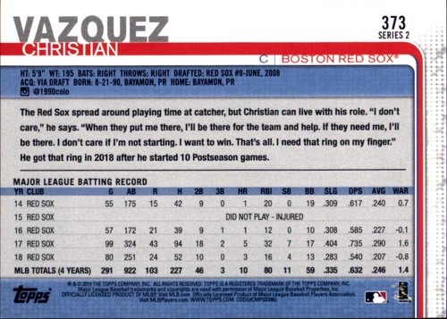 2019 Topps All-Star VARIANTE ARGENT #301 - #452 Choisissez votre propre JOUEUR D'ÉQUIPE FAV - Photo 155 sur 305