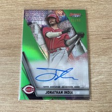 2019 Bowman's Best Jonathan India Best of 2019 Green Refractor Auto /99 Reds