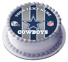 Dallas Cowboys Edible Image Topper for Cake. Edible Pre Cut Stickers.