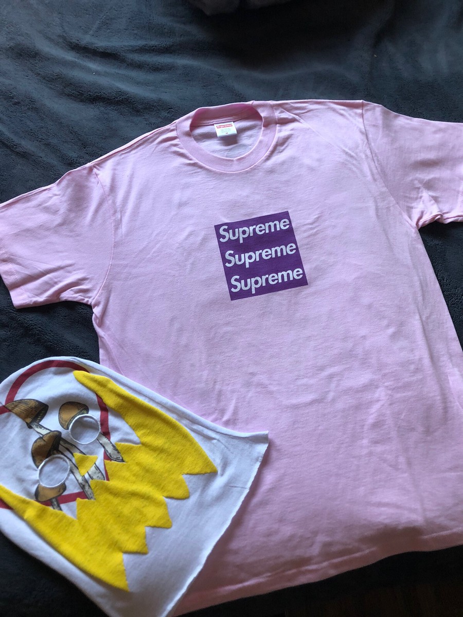 Asspizza Supreme Triple Box Logo Pink Medium AUTHENTIC Pop Up Shop