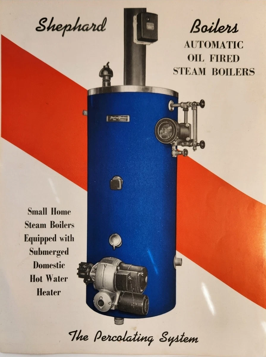 Shephard Heaters Automatic Oil-Fired Water Heater Advertising Brochure |  eBay