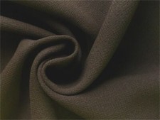4.25 DESIGNER COUTURE SWISS PURE WOOL FABRIC DK BROWN DOUBLE FACED WOOL CREPE