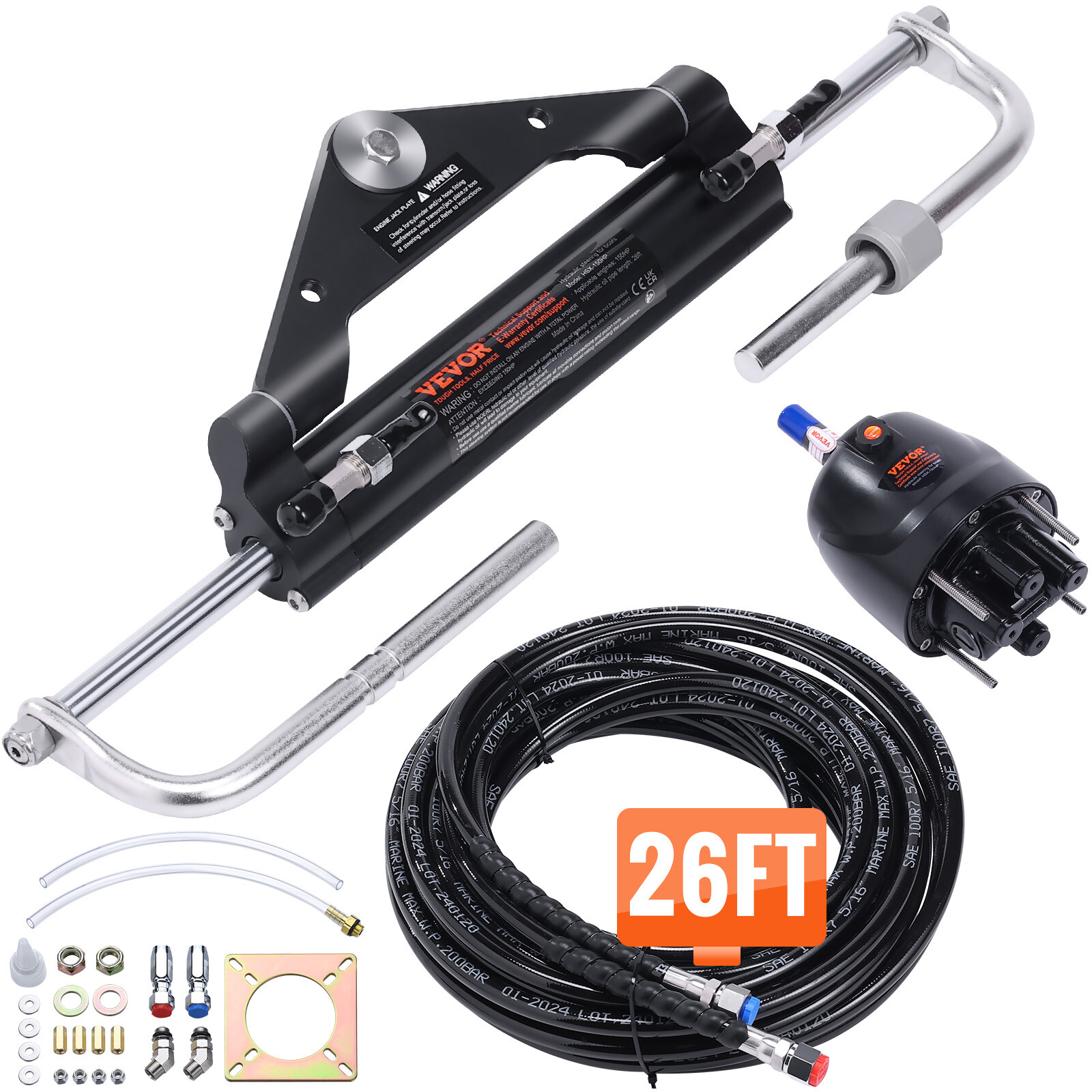 VEVOR Kit sterzo idraulico per fuoribordo marino fuoribordo 150HP barche