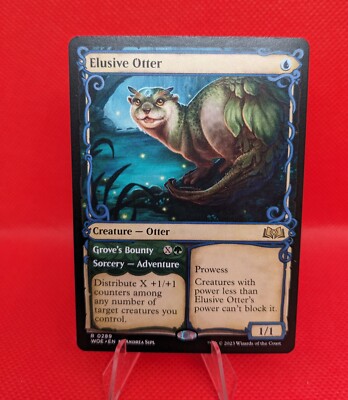 MTG Elusive Otter // Grove's Bounty  289 Wilds of Eldraine Magic