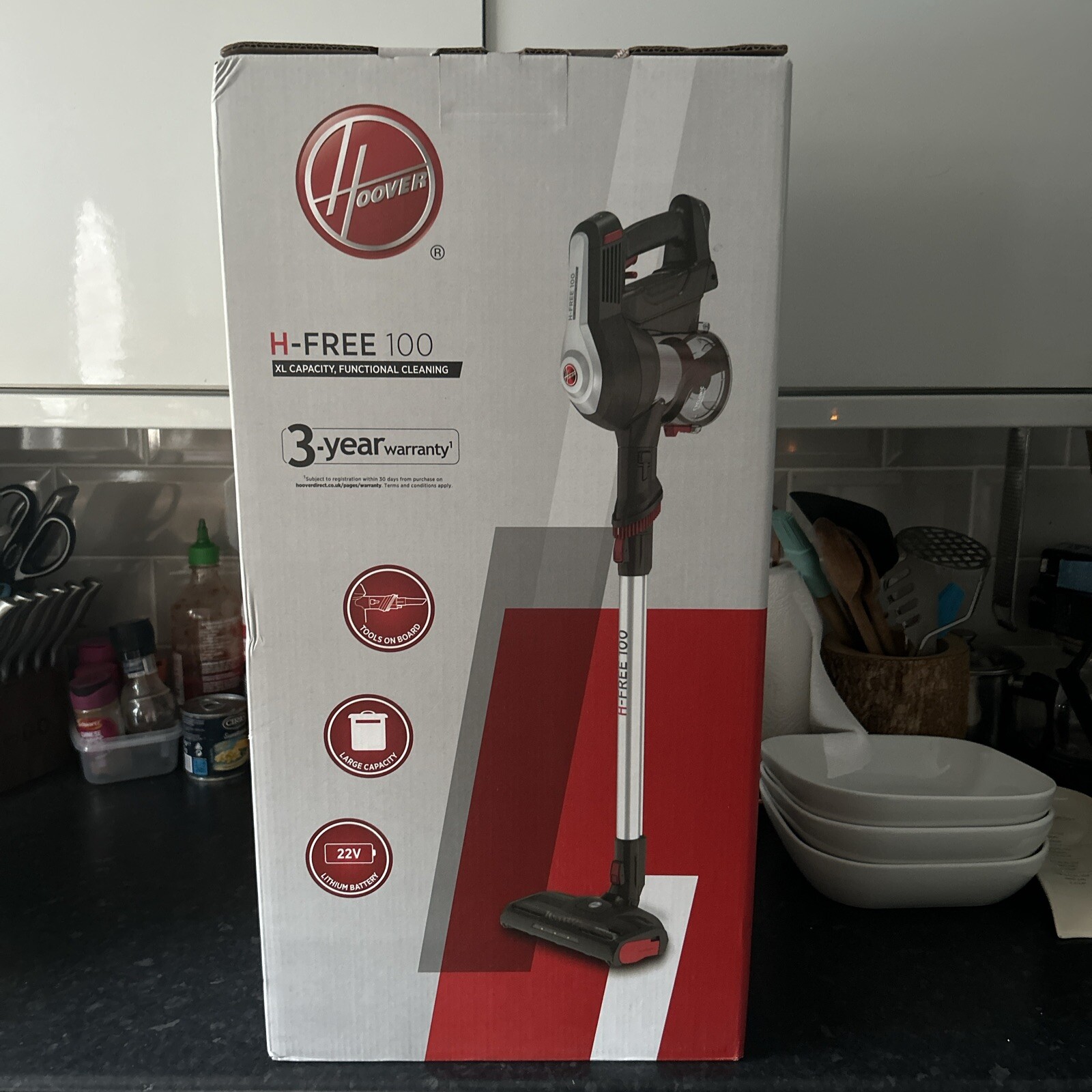 Hoover HF122GH HFree 100 22V 3in1 Cordless Upright Stick Vacuum