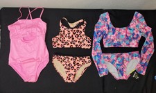 Art Class and Cat  Jack 1pc/2pc Swimsuits Girls Size M 8 . Set Of 3. New