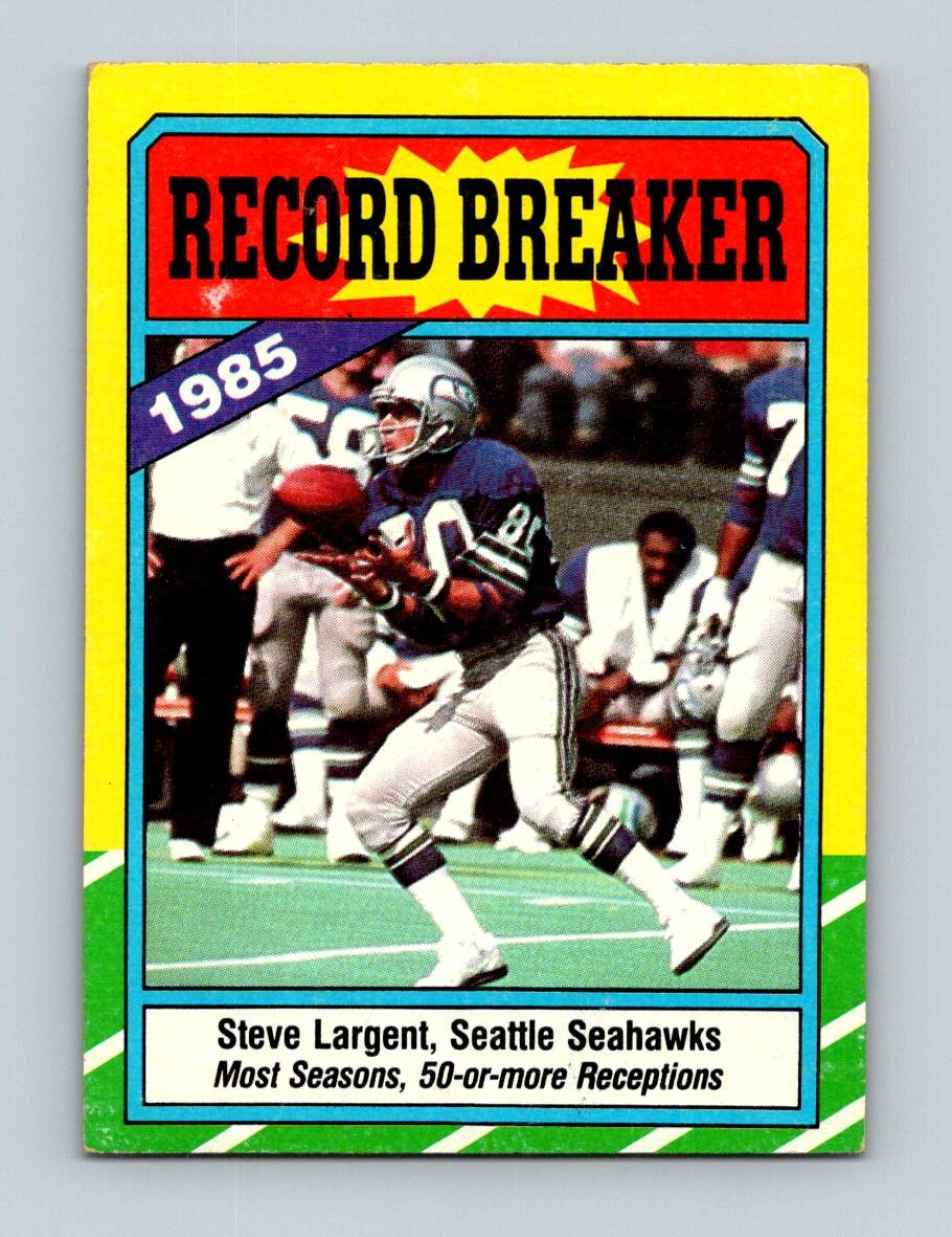1986 Topps #4 Steve Largent Seattle Seahawks