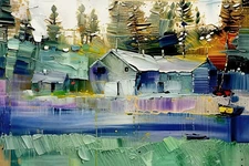 Fine Art Print of a Landscape Wall Decor, Rustic Home Aesthetic, Modern Art Piec