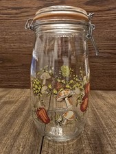 Łuk Francja SPICE OF LIFE Grzyb SZKLANA Pokrywa na zawiasach 1,5 l Pojemnik Słoik Vintage