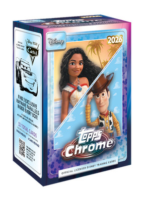 2026 TOPPS CHROME DISNEY VALUE BLASTER BOX (32 Cards) Brand New Sealed QTY