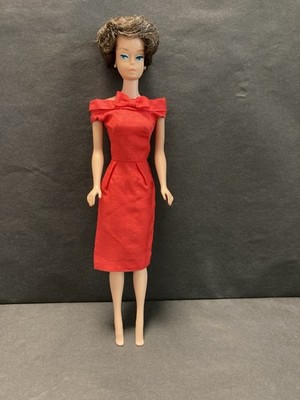 RAR Mattel Vintage 1962-63 Barbie Silk Sheath Pak ROT Single Outfit ohne Puppe