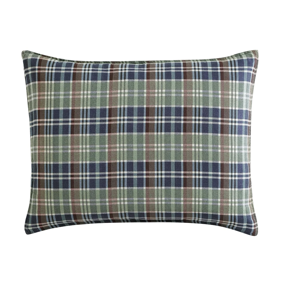 - King Comforter Set, Reversible Plaid Alt Down Bedding with Matching Shams, ... - Image 4 of 4