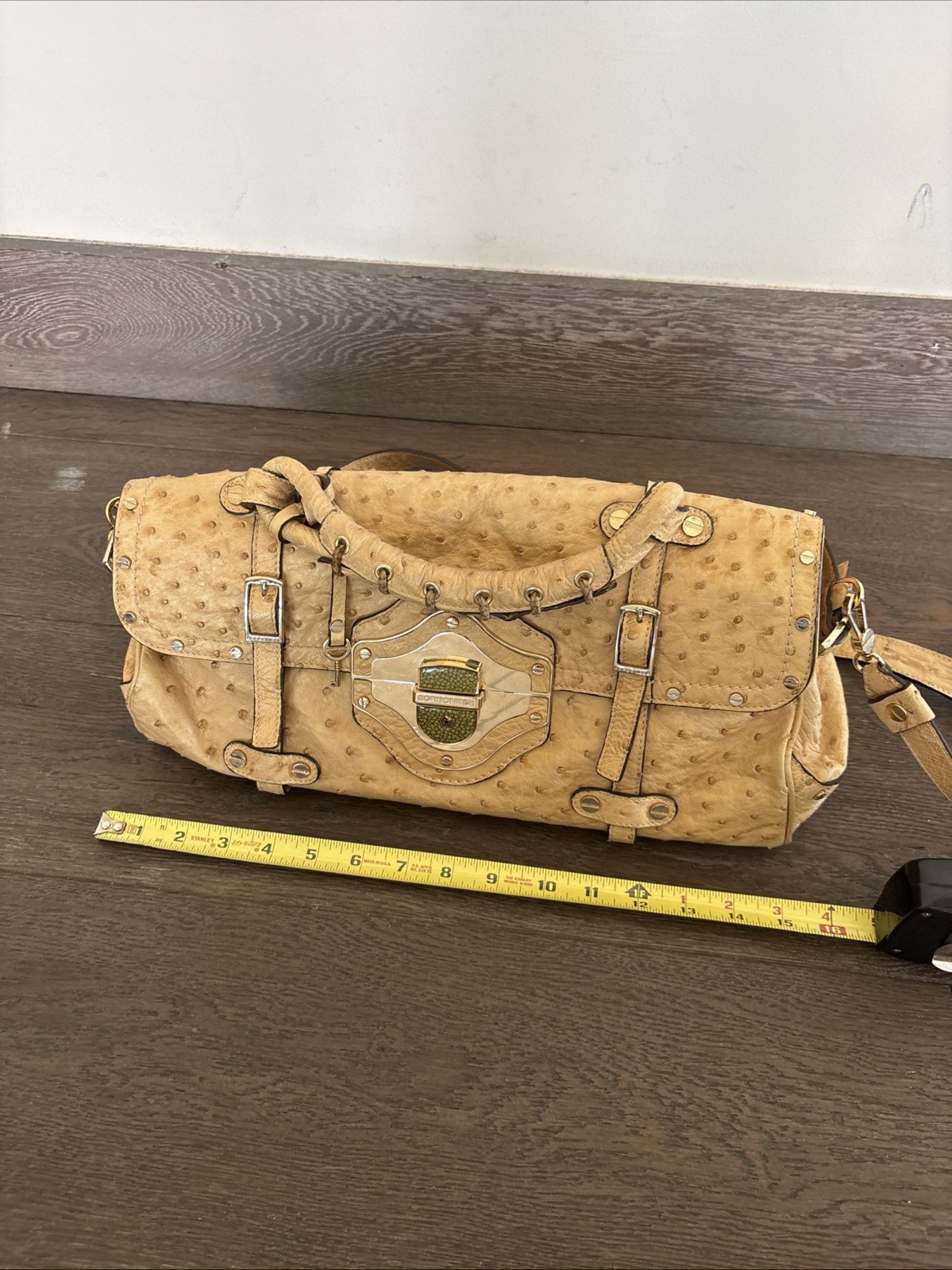 BORBONESE Ostrich handbag Camel, Ostrich  — image 10
