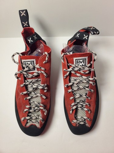 5.10 Mens Coyote Climbing Shoes Red Stealth C4 Rubber Size 10.5 US/9.5 UK/44 EUR