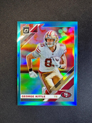 2019 Donruss Optic George Kittle Aqua Prizm #86 San Francisco 49ers #d 271/299