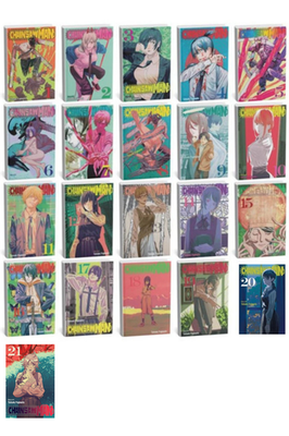 Chainsaw Man Manga Set English Volumes 1-21 Paperback Tatsuki